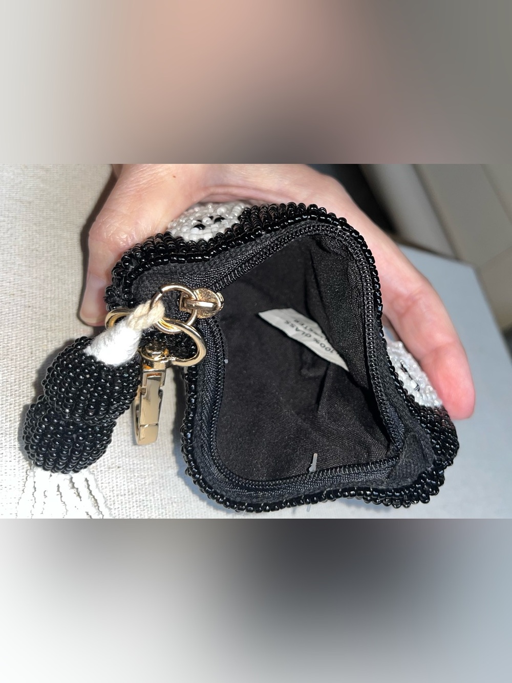 NWOT Wandering Moon Glass Beaded Pouch/Mini Bag - Picture 3 of 4
